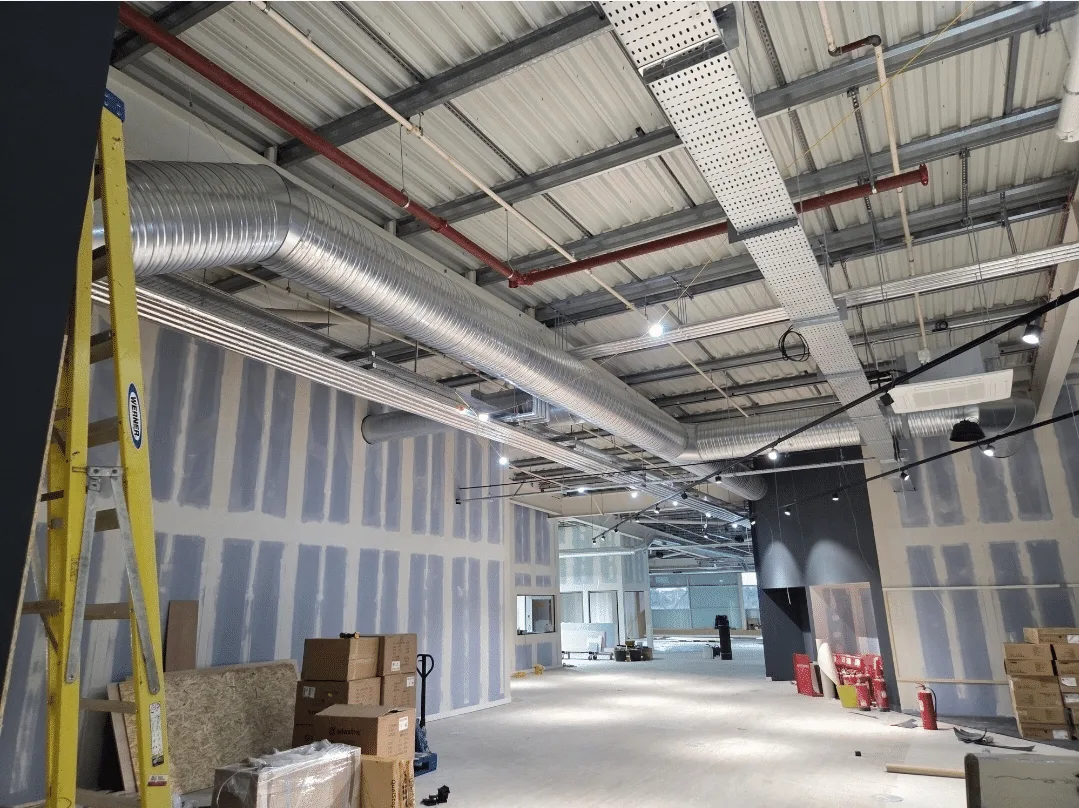 Commercial HVAC and ductwork installation by Chillmasters