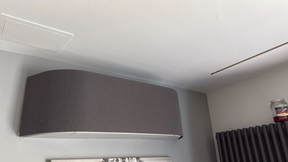 Discreet designer split system AC unit installed by Chillmasters