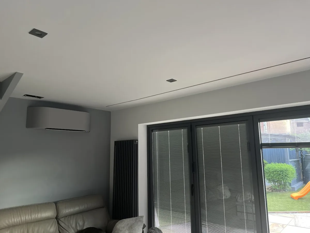 Chillmasters split system installation in a modern living space